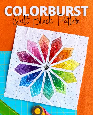 Colorburst quilt block pattern