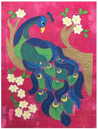 Paulie the Peacock quilt pattern by Alaura Poole