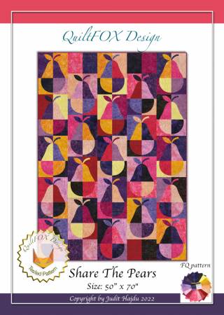 Share the Pears quilt pattern by Judit Hajdu