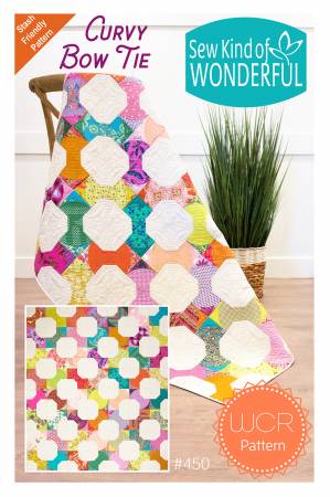 Curvy Bow Tie quilt pattern by Kimbra Lovgren for Sew Kind of Wonderful