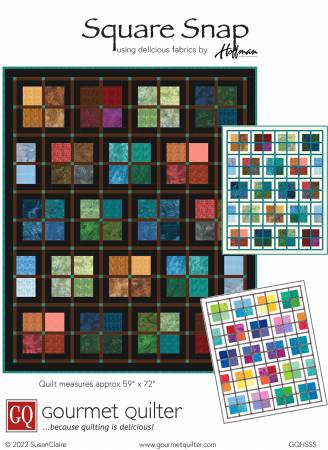 Square Snap quilt pattern by Gourmet Quilter
