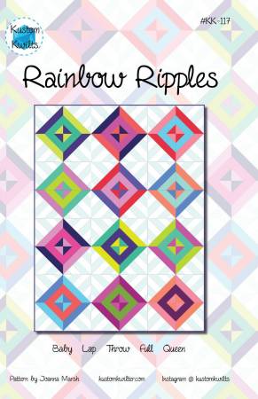 Rainbow Ripples quilt pattern by Joanna Marsh