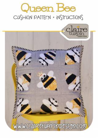 Queen Bee pillow pattern by Claire Turpin