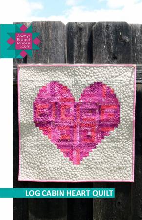 Log Cabin Heart quilt pattern by Carolina Moore