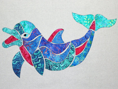 Dolly the Dolphin quilt pattern by Alaura Poole