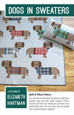 Dogs in Sweaters quilt pattern by Elizabeth Hartman