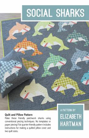 Social Sharks quilt pattern by Elizabeth Hartman