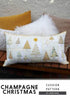 Champagne Christmas pillow pattern by Louise Papas for Jen Kingwell Designs