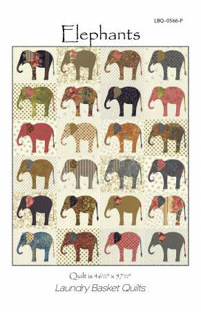 Elephants quilt pattern for Laundry Basket Quilts