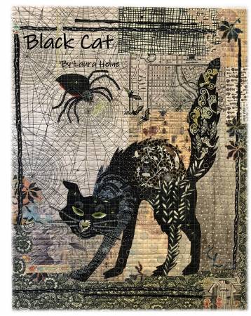 Black Cat Collage quilt pattern by Laura Heine