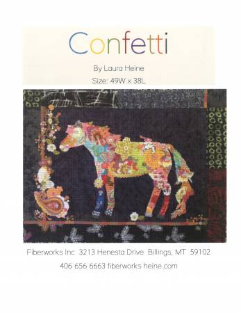 Confetti Horse Collage quilt pattern by Laura Heine