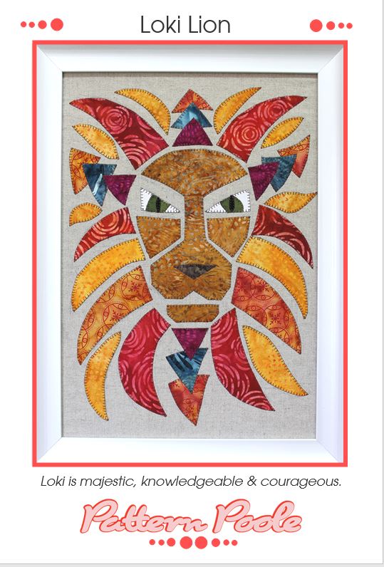 Loki Lion quilt pattern by Alaura Poole