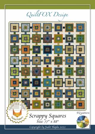 Scrappy Squares quilt pattern by Judit Hajdu