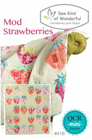 Mod Strawberries quilt pattern by Sew Kind of Wonderful