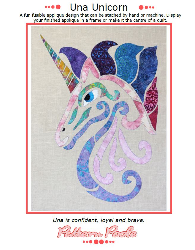 Una Unicorn quilt pattern by Alaura Poole