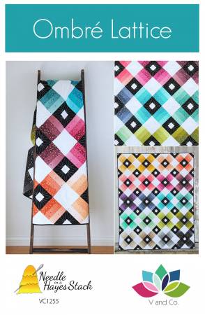 Ombre Lattice quilt pattern by Tiffany Hayes for V and Co.