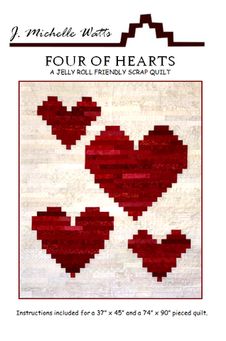 Four of Hearts quilt pattern by J Michelle Watts