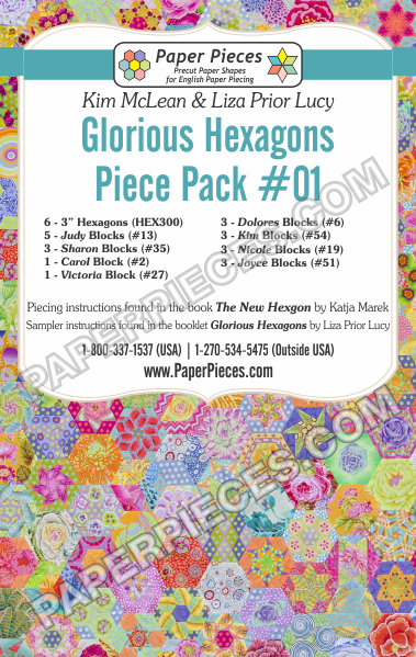 Glorious Hexagons Piece Pack #01 - The Quilter's Bazaar